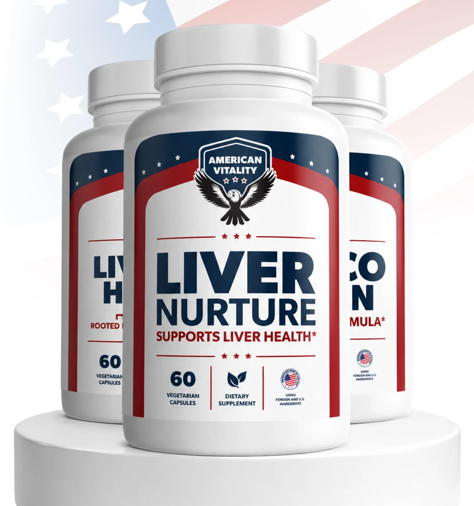 American Vitality supplement bottles