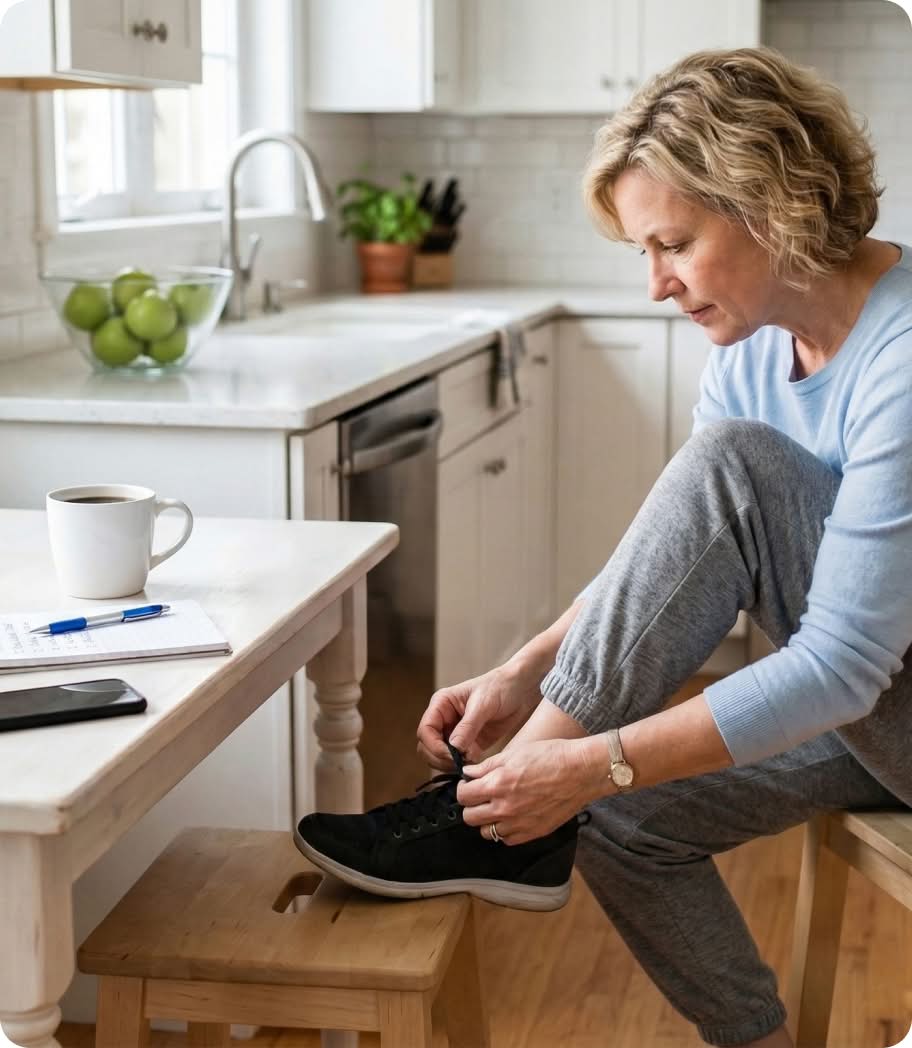 woman preparing for sport